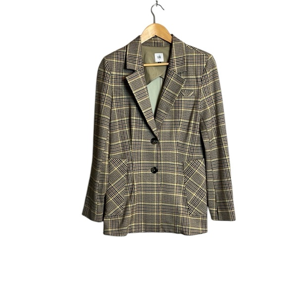 Cabi Pastime Glen Plaid Longline Blazer Jacket 6 - Picture 4 of 12